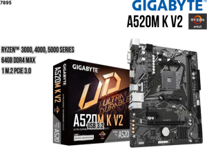 PLACA MADRE GIGABYTE, A520M K V2 AM4