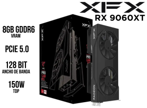 TARJETA DE VIDEO RX 9060XT 8GB XFX 2X GDDR6 BLACK