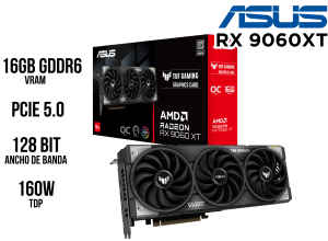 TARJETA DE VIDEO RX 9060XT 16GB ASUS TUF GDDR6 OC