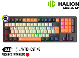 TECLADO MECANICO, HAVIT, 80% KB512L-SP RGB