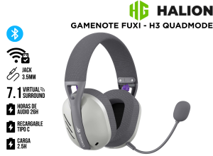 AUDIFONO GAMER, HAVIT, GAMENOTE FUXI - H3 QUADMODE GRIS 7.1