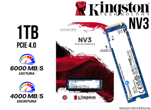 SSD, KINGSTON, 1000GB NV3 NVME PCIE 4.0