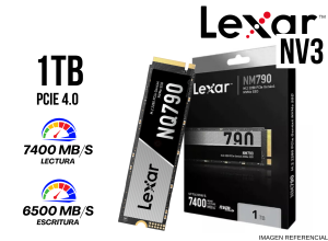 SSD, LEXAR NM790 PCI 4.0, M.2 NVME 1TB 7400MB/S