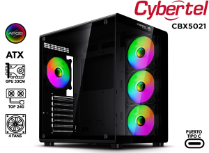 CASE GAMER XTREME BLACK CBX5021 USB C 4FAN RGB PECERA