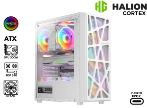 CASE GAMER, FPMAX, CORTEX BLANCO ACRILICO