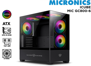 CASE GAMER, MICRONICS, ICUBE 4FAN RGB