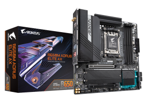 MOTHERBOARD GIGABYTE B650M AORUS ELITE AX, CHIPSET AMD B650, SOCKET AMD AM5, MATX