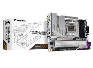 MOTHERBOARD GIGABYTE B650M AORUS ELITE AX ICE, CHIPSET AMD B650, SOCKET AMD AM5, MATX