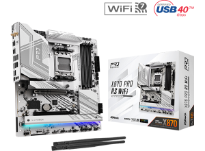 MOTHERBOARD ASROCK X870 PRO RS WIFI, CHIPSET AMD X870, SOCKET AMD AM5, ATX