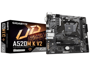 MOTHERBOARD GIGABYTE A520M K V2 (REV. 1.0) CHIPSET AMD A520, SOCKET AM4, MICRO ATX