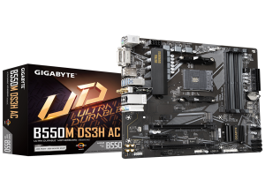 MOTHERBOARD GIGABYTE B550M DS3H AC (REV. 1.5) CHIPSET AMD B550, SOCKET AM4, MICRO ATX