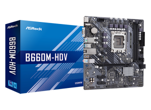 MOTHERBOARD ASROCK B660M-HDV, CHIPSET INTEL B660, LGA1700, MATX