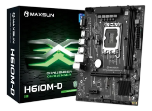 MOTHERBOARD MAXSUN CHALLENGER H610M-D, CHIPSET INTEL H610, LGA1700, MATX