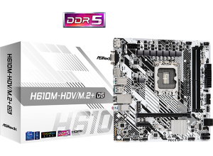 MOTHERBOARD ASROCK H610M-HDV/M.2+ D5, CHIPSET INTEL H610, LGA1700, MATX