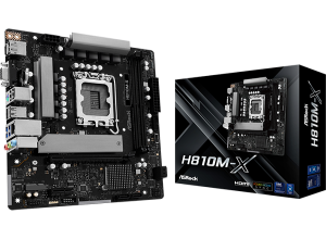 MOTHERBOARD ASROCK H810M-X, CHIPSET INTEL H810, LGA 1851, 1XVGA, 1XHDMI, 1XDP, MATX