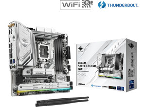 MOTHERBOARD ASROCK B860M STEEL LEGEND WIFI, CHIPSET INTEL B860, LGA 1851, HDMI, DP, ATX