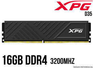 MEMORIA RAM, XPG,D35 16GB DDR4 3200MHZ BLACK