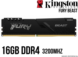 MEMORIA RAM, KINGSTON , BEAST 16GB 3200MHZ GDDR4