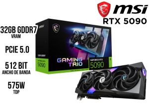 TARJETA DE VIDEO, MSI, RTX 5090 32GB GAMING TRIO