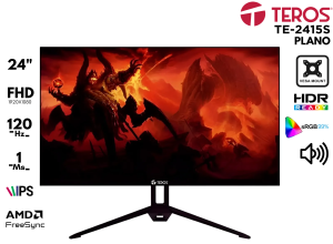 MONITOR GAMER, TEROS, 24P FHD 120HZ 1MS FLAT 2415S