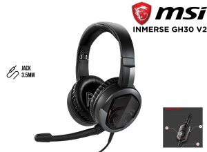 AUDIFONO GAMER, MSI, INMERSE GH30 V2 BLACK