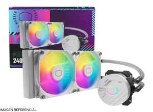 REFRIGERACION LIQUIDA, COOLER MASTER, MASTERLIQUID 240L WHITE ARGB