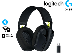 AUDIFONO C/MICROF. LOGITECH G435 BT / LIGHTSPEED BLACK