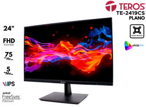 MONITOR, TEROS, TE-2419CS, 24P WUXGA IPS, 75HZ 5MS PLANO