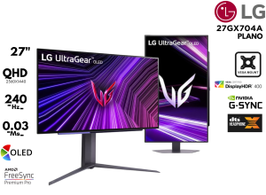 MONITOR GAMER LG 27P OLED QHD 240HZ 0.3MS 27GX704A