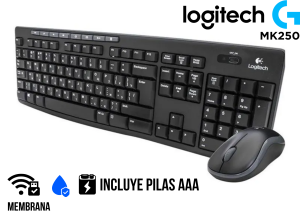 TECLADO + MOUSE , LOGITECH, MK270 WIRELESS USB BLACK