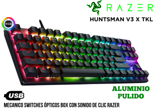 TECLADO RAZER HUNTSMAN V3 X TKL OPTO MECHANICAL SWITCH PURPLE SP
