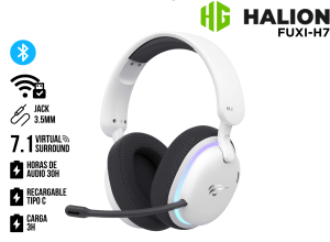 AUDIFONOS GAMER 7.1 HAVIT FUXI-H7 BLANCO FIVE MODE RGB