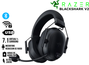 AUDIFONO, RAZER, BLACKSHARK V2 HYPERSPEED 70H WIRELESS BLACK