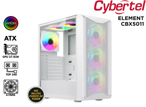 CASE GAMER, CYBERTEL, ELEMENT CBX5011 6FAN WHITE
