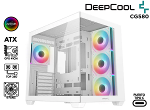 CASE GAMER, DEEPCOOL, CG530 4FAN WHITE