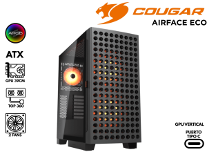 CASE GAMER, COUGAR, AIRFACE ECO RGB BLACK