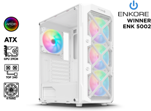 CASE ENKORE WINNER WHITE ENK 5002W RGB 4FAN LED