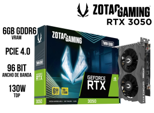 TARJETA DE VIDEO ZOTAC RTX 3050 6GB TWIN EDGE GDRR6 OC