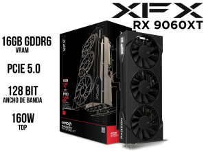 TARJETA DE VIDEO XFX RX 9060XT 16GB OC TRIPLE FAN GAMING EDITION