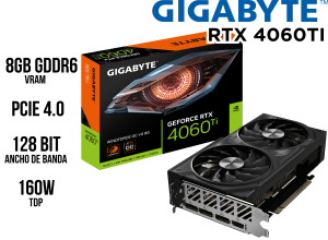 TARJETA DE VIDEO GIGABYTE RTX 4060 TI 8GB WINDFORCE OC