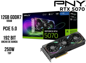 TARJETA DE VIDEO PNY RTX 5070 12GB GDDR7 OC