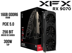 TARJETA DE VIDEO RX 9070 16GB XFX QUICK SILVER GDDR6 BLACK