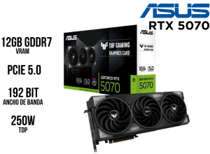 TARJETA DE VIDEO, ASUS, RTX 5070 TUF GAMING 12GB