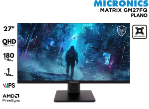 MONITOR GAMER MIC MATRIX GM27FQ PIVOT 27P QHD 180HZ 1MS IPS