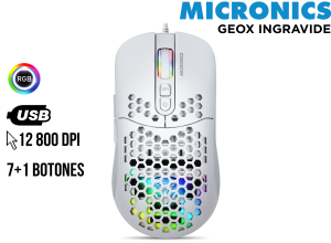 MOUSE GAMER, MICRONICS, WARRIOR WHITE GM827