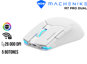 MOUSE, MACHENIKE, M7 PRO DUAL, BLANCO
