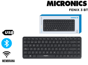 TECLADO INALAMBRICO MICRONICS FENIX 3 BT/RECARGABLE
