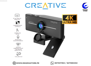 CAMARA CREATIVE LIVE! CAM SYNC 4K UHD 2160P DUAL MIC USB C/TAPA BLACK