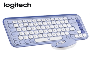 TECLADO LOGITECH + MOUSE POP ICON BLUETOOTH/WIRELESS SP / COPILOT/ LILAC