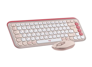 TECLADO LOGITECH + MOUSE POP ICON BLUETOOTH/WIRELESS SP / COPILOT/ ROSE